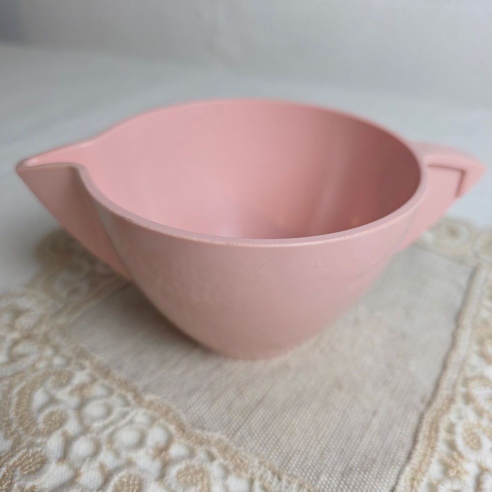 Vintage Mallo-Ware Pink Melamine Sugar Bowl with Lid and Creamer Set MCM Chicago - Picture 8 of 14